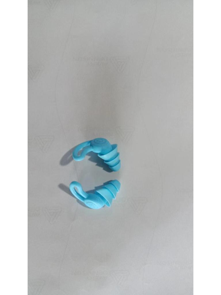 SilentShield Silicone Earplugs: Waterproof, Anti-Noise Snoring Solution for Swimming and Napping. Portable Shark Fin Design.