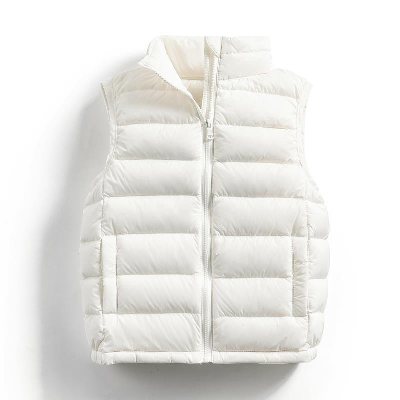 2-14 Years Children Ultra Light 90% White Duck Down Vests Fall Winter Baby Girls Thin Warm Waistcoats for Boys Kids