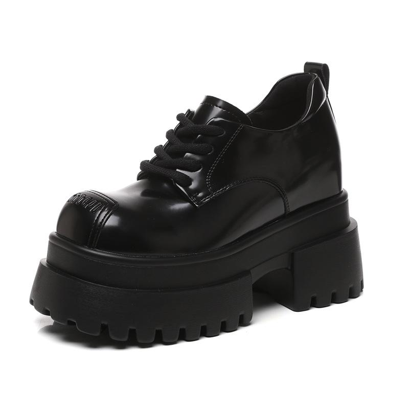 SJN9778-62 Small Thick-soled Inner Height Increase Versatile Loafers Women's Spring New Casual Single Shoes Trend