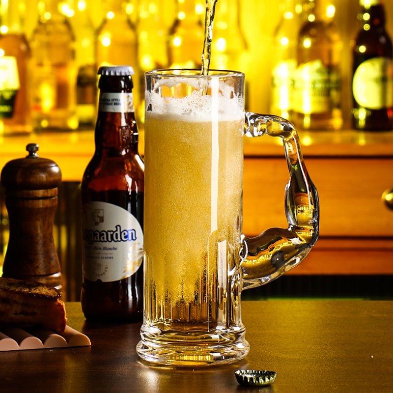 Hercules Muscle Beer Mug – Large Capacity Glass with Handle for Beer, Water, or Wine