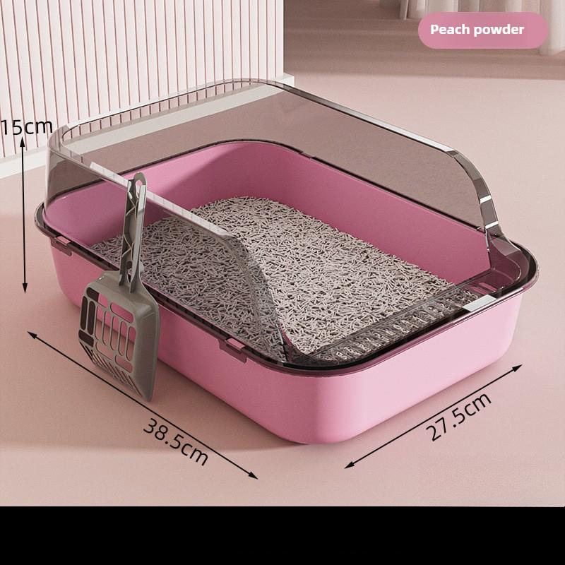 Semi-closed Cat Litter Box Oversized Splash-proof Thickened Cat Toilet Pet Supplies Cat Litter Box Oversized Deodorant