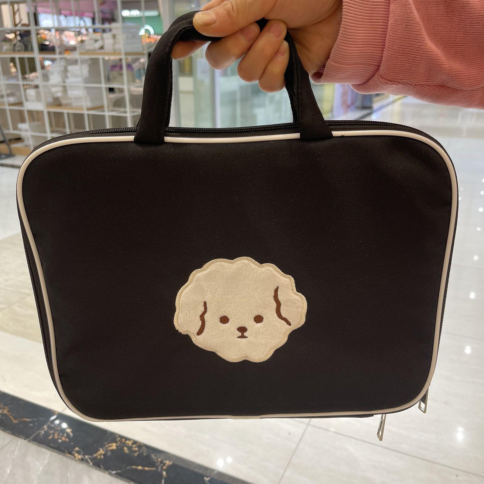 

Cherry Blossom Pink Lightweight Laptop Bag & Sleeve Set for 14-16 Inch - Cute Cartoon Design Black - Black Bear