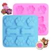Dog Footprint Silicone Mold Cake Molds Bone Cookie Cutter Fondant 3D DIY Cat Paw Silicone Bakeware Molds Baking Accessories