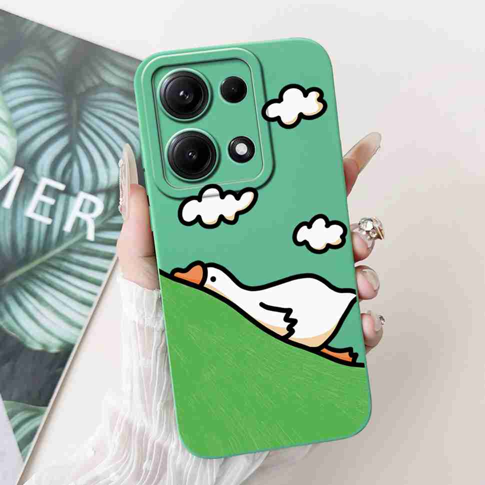 Simple Silicone Case For Redmi Note14s 4G Capa Lovely Panda Rabbit Shockproof Back Cover For Xiaomi Redmi Note 14S Phone Shell