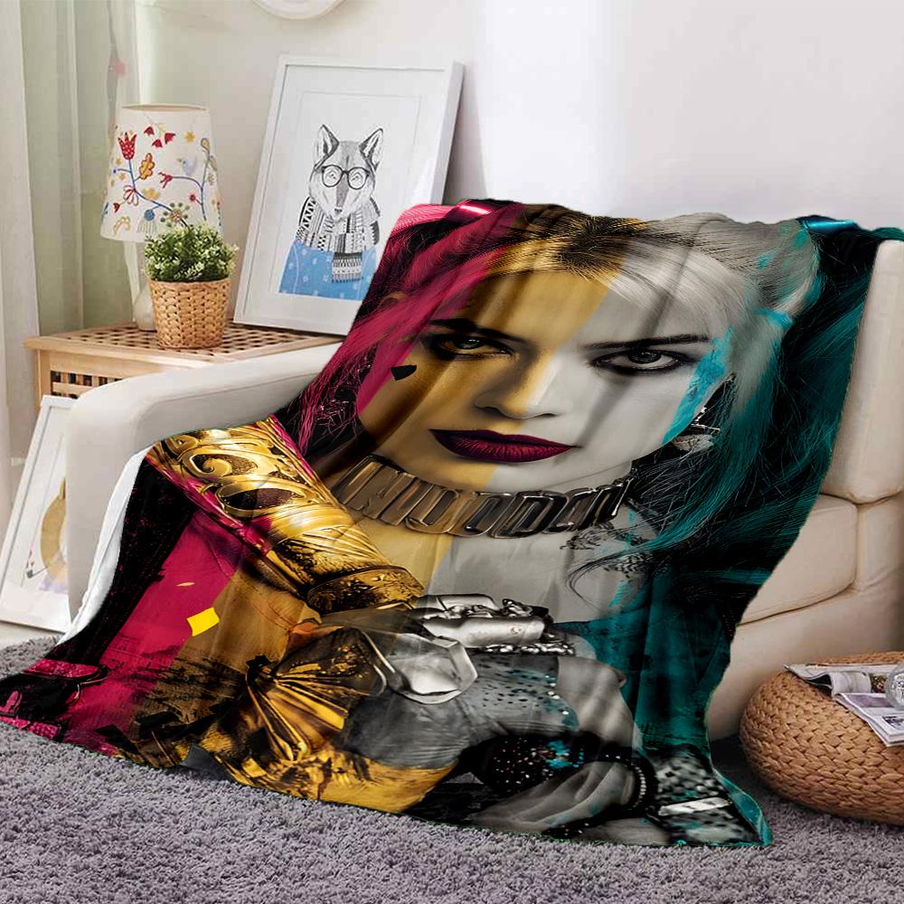 Harley Quinn Blanket Ultra-Soft Perfect for Bed Office Chair Seaside for All Seasons Stylish Decor Unique Gift for Family and Friends Camping