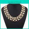 Geometric Metal Collar Necklace With Alloy Material And Water Chain For Casual Wear