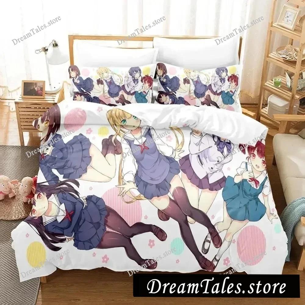 Bikini Saekano How To Raise A Boring Girlfriend Bedding Set Cartoon Anime Three-piece Set Adult Kid Bedroom Duvet Cover Sets741