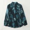 DIMANAF New Plus Size Women Tops Shirts Tees Floral Casual Loose Blouse 2025 Autumn Print Cotton Long Sleeve