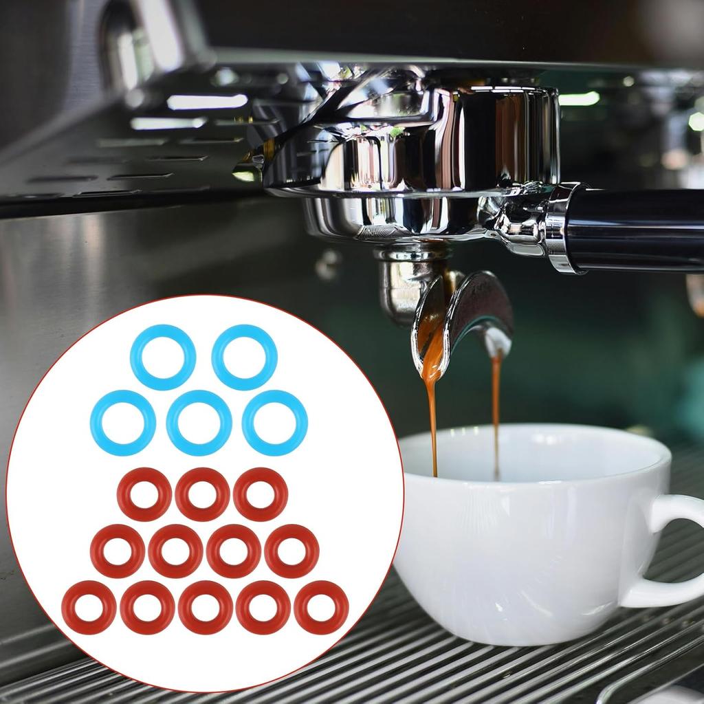 17pcs Coffee Machine O Rings for Breville, 5pcs Large Washer & 12pcs Small Gasket Rubber O-Ring Seal Replacement Kit Practical Espresso Machine