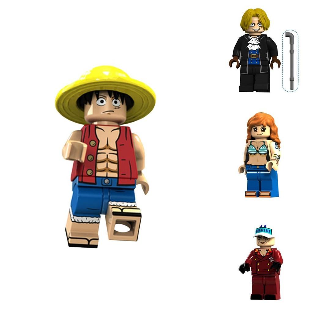 Set aus 15 One Piece Piraten-Bausteinen Chopper Luffy Zoro Robin Franky und mehr!
