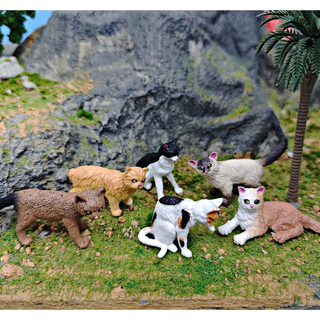 Mini Cat Figurine Collection Pvc Static Models With Six Or Twelve Cats For Decoration And Gift Ideas