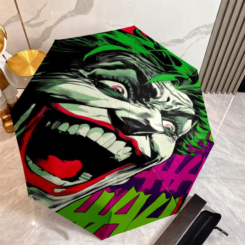 1PC Joker's Iconic Costume Automatic Umbrella - Suitable Travel Outdoor Portable Umbrella Birthday Gift Daily Essentials