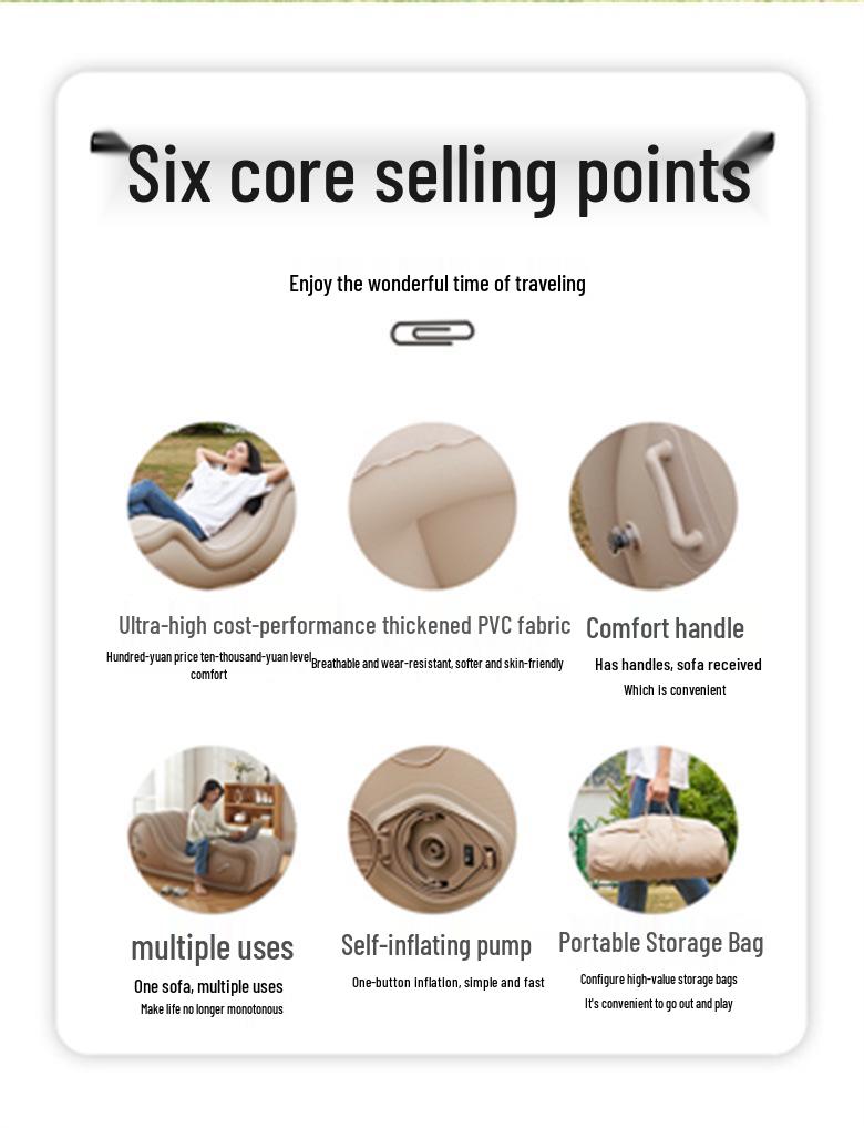 Automatic Inflatable Outdoor Recliner Sofa - Zero Gravity Meditation Pad