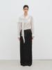 REPLAIN Layered Sheer Wrap Skirt_Black