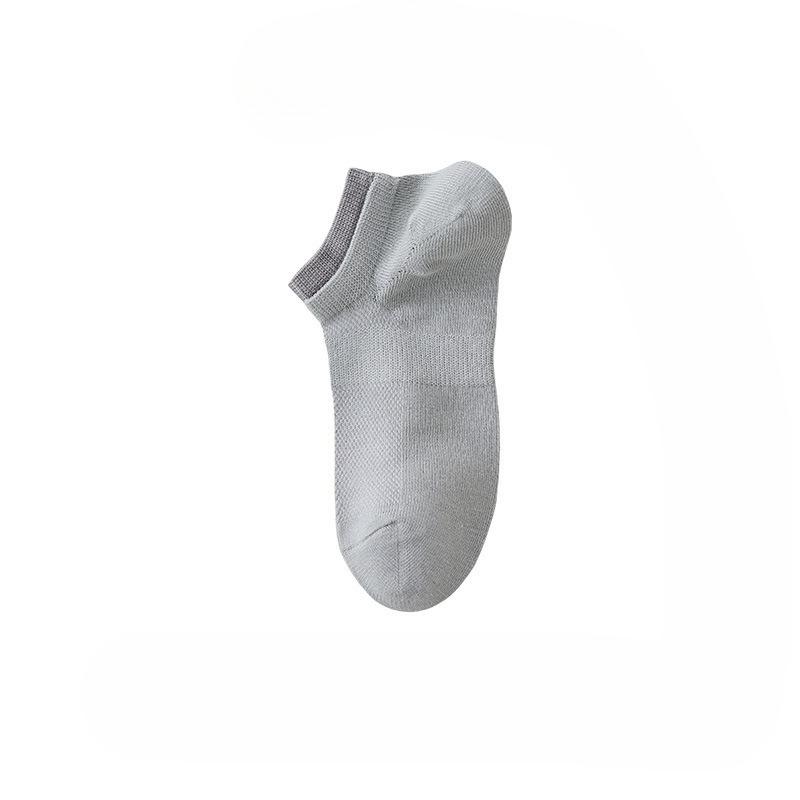 Men's Summer Lightweight Socks - Non-slip Pure Cotton Boat Socks with Open Mesh for Sweat Absorption and Invisible Design