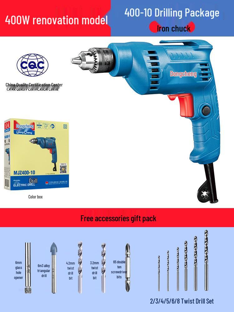 Dongcheng 220V Electric Multifunctional Hand Drill & Screwdriver for Household Use