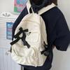 Sweet Bowknot College Student School Bags Contrasting Color Nylon Backpack for Junior High School Student Large Capacity Teenager Girl Shoulders Bag