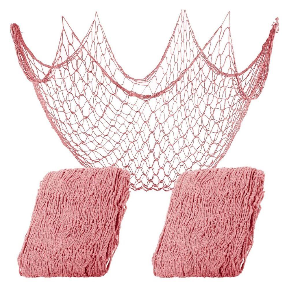 Cotton Rope Sea Themed Fishnet Decor 1x2M Fish Net Party Decoration For Photo Display