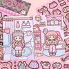 Papper Girls Dress Up Decorative Stickers Multicolor Handbook Stickers  for Kids