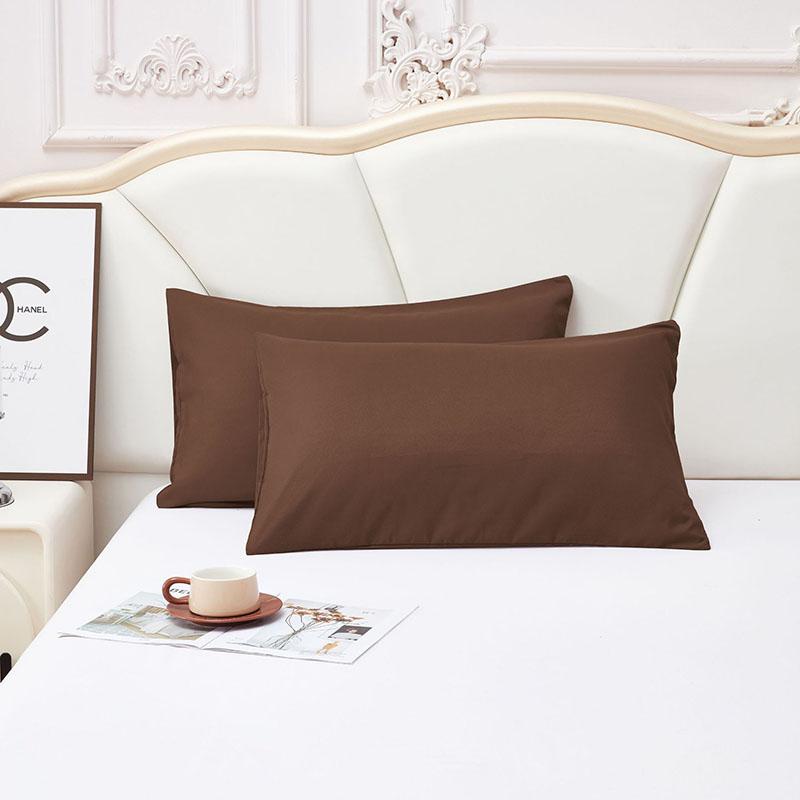 Simple Plain Sanding Pillowcase For Bed Fashion Skin-Friendly Pillow Cover For Single Double 2Pcs Home Textiles For Four Seasons