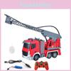Electric Remote Control Fire Truck Toy With One-button Water Spray And Sound Lights 6 Channel Rc Vehicle For Kids