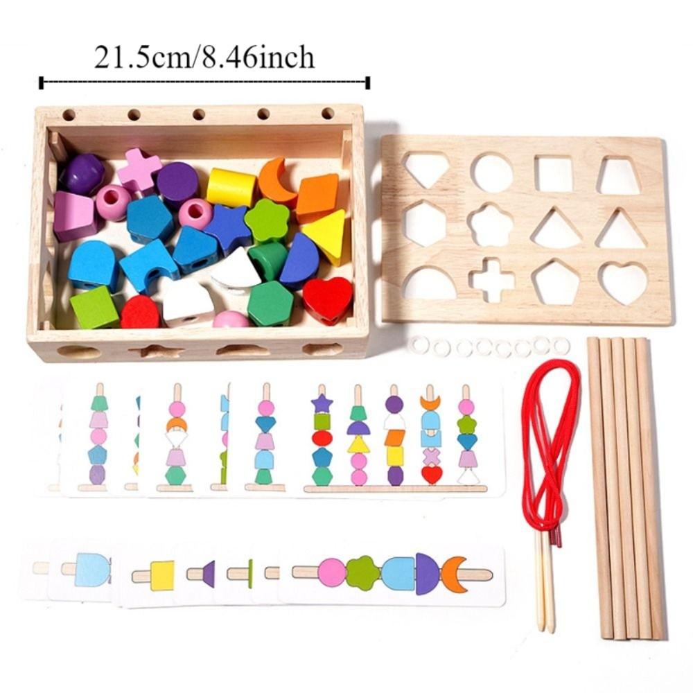 Geometric Shape Matching Board Game Montessori Matching Building Blocks Baby Toy  Kindergarten Kids