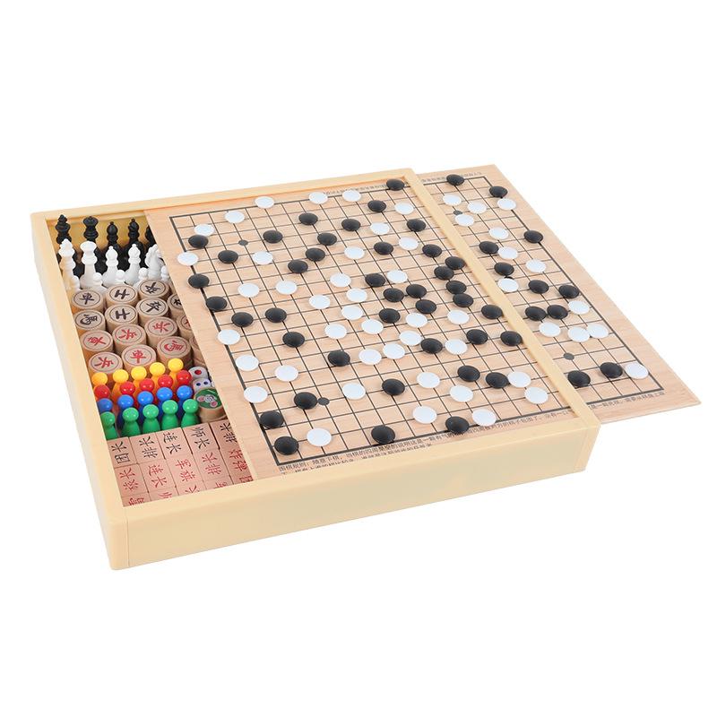 Magnetic 5-in-1 Game Board: Go, Five-in-a-Row, Flying Chess, Checkers, Chinese Chess - Educational Fun for Kids