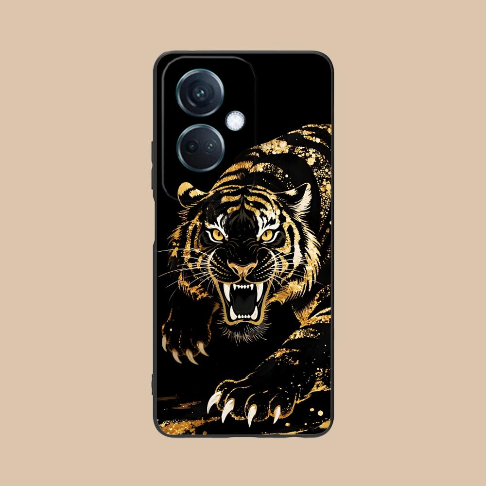 Tiger Neon Mobile Cell Phone Case for OPPO Find X9 X8 X7 X6 X5 X3 X2 Plus S Pro Ultra Lite Colorful Printing Cover Cover Luxury
