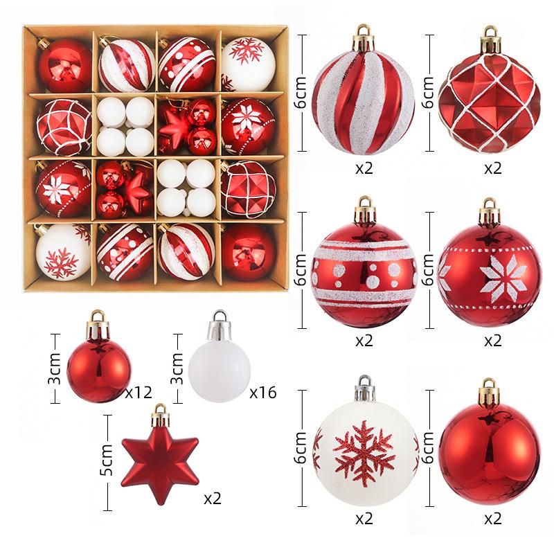 Christmas Decorations 44 Sets Electroplating Painted Balls New Christmas Balls Christmas Tree Pendants Christmas Balls