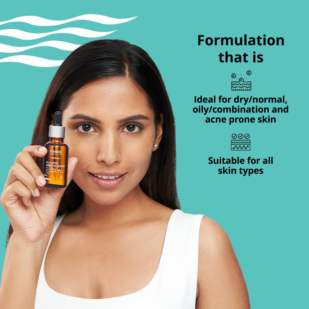 Rivela Dermascience 2% Alpha Arbutin Serum 30ml For Brightening Uneven Skin Tone Dark Spots