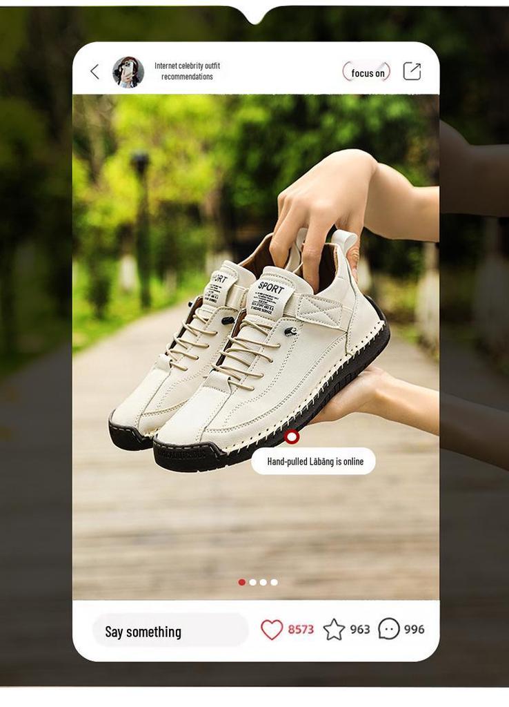 New 2026 Korean Style Handmade Women's Breathable High-top Casual Boots