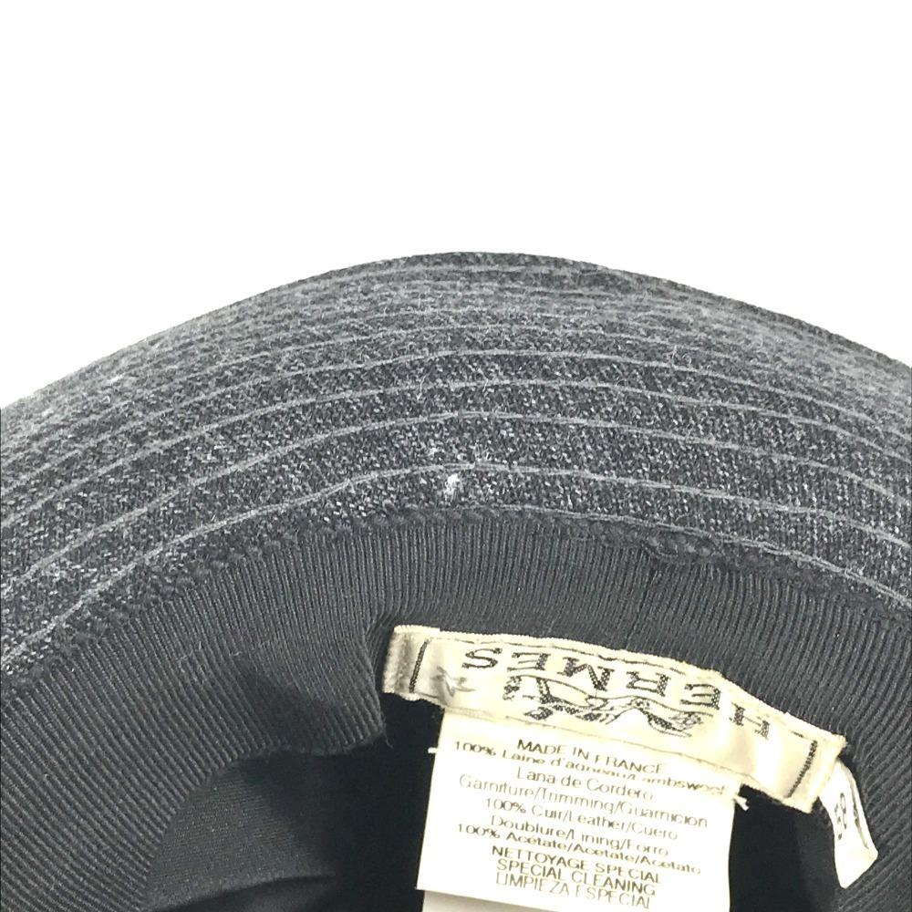 Hermes Hat Hat Bucket Hat Bob Hat Hat Wool Navy Based
