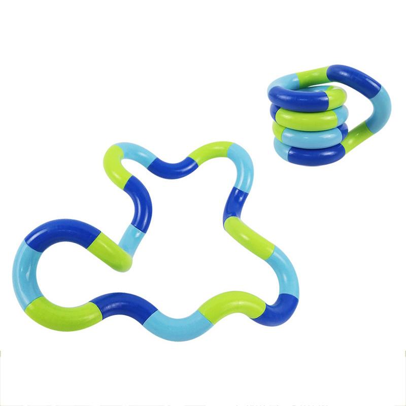 Tangle Fidget Toy Colorful Silent Smooth Non-Toxic Twistable Stress Relief Sensory Tool For Adhd  Focus Training Adults