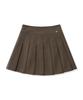 CGP (Women) Pleated Mini Skirt_Chocolate Brown