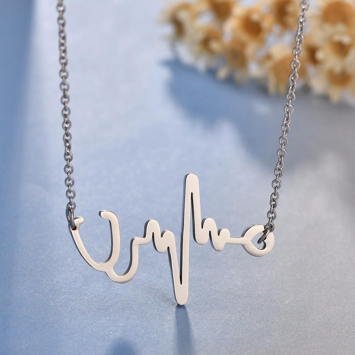 

Atoztide Fashion Infinity Jesus Heartbeat Necklace For Women Stainless Steel Endless Forever Love Friendship Jewerly Gift