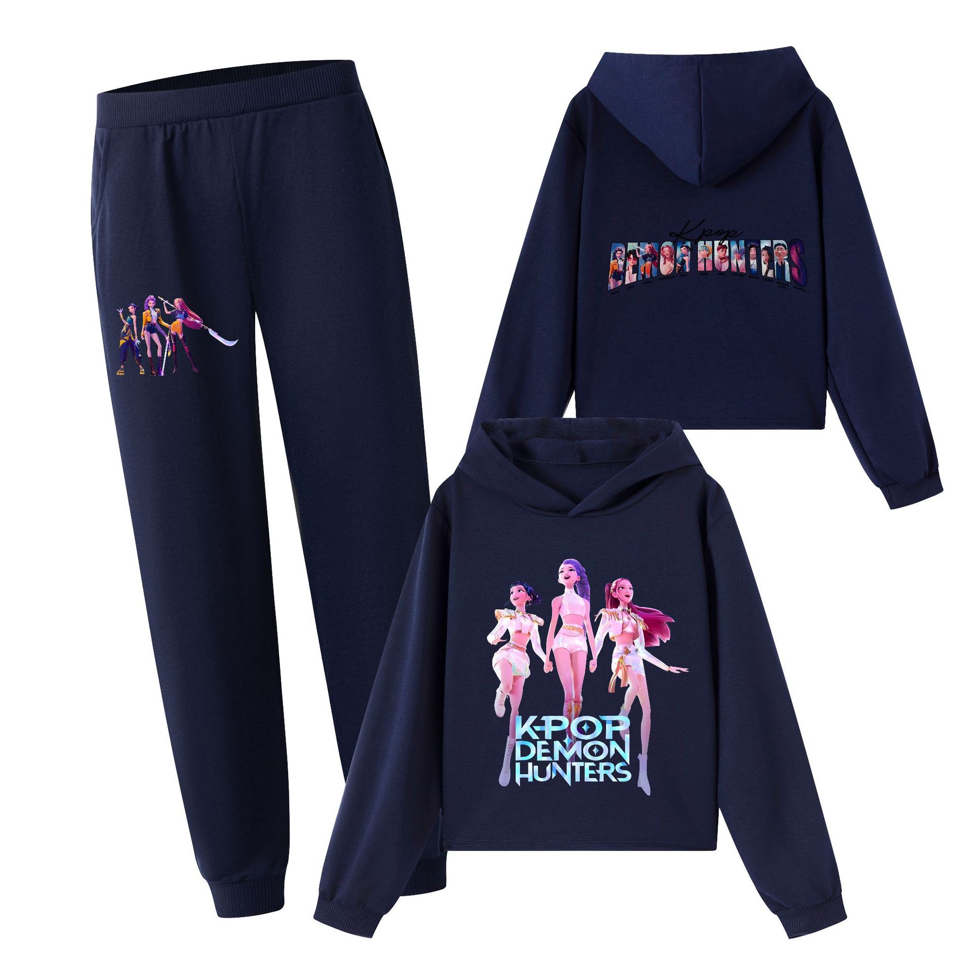 

Clothing Sets Girls Cartoon Printing Fashion Pants Set Casual and Comfortable Children s Set 160