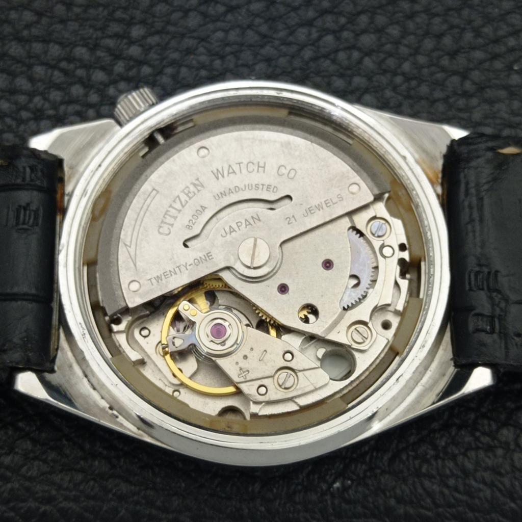 JAPAN VINTAGE CITIZEN AUTOMATIC 8200 MENS BLACK COLOR DIAL WATCH A500267-2 R151b-a500267