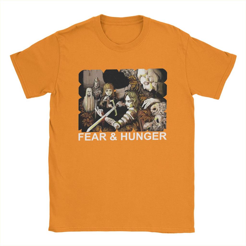 Fear And Hunger T-Shirts Men Novelty Pure Cotton Tees Crewneck Short Sleeve T Shirts Original Clothing