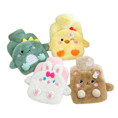 Hot Water Bottle Cute Plush Animal Rubber Hot Water Bag Cover Kawaii Bear Rabbit Kawaii Bear Rabbit Hand Feet Warmer