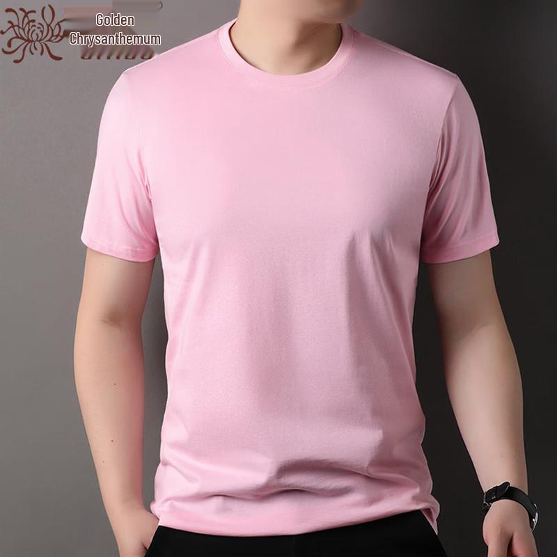 Men s 100% Cotton Short Sleeve Round Neck T-Shirt XL
