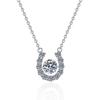 D Color 1ct Moissanite U Shaped Pendant Necklace Cross Chain Women