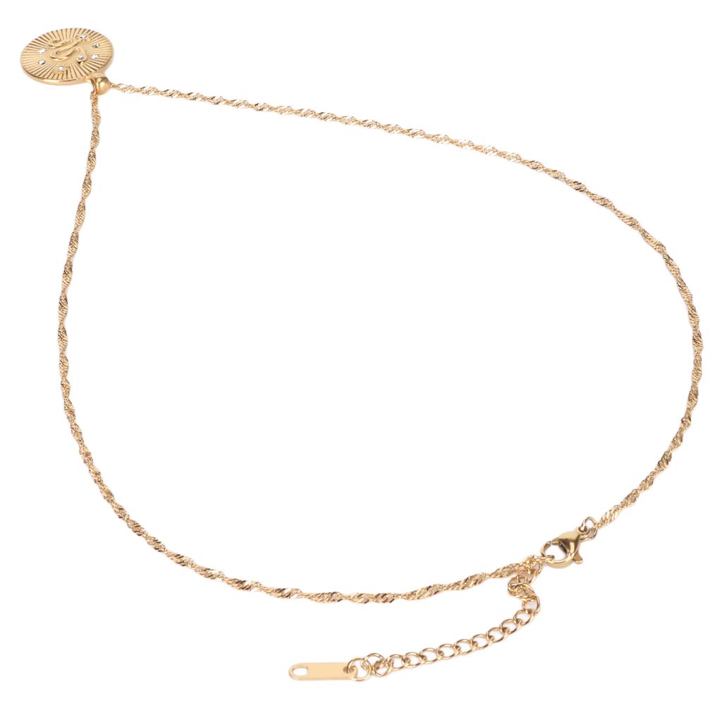 Náhrdelník pro ženy s bílým zirkonem, hadí vzor, galvanizovaný, módní dámský přívěsek