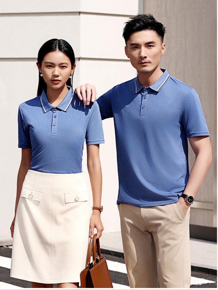 Customizable Breathable Polo Shirt with Logo, Short Sleeve, Sweat-Wicking, Perfect for Corporate or Group Culture Events.