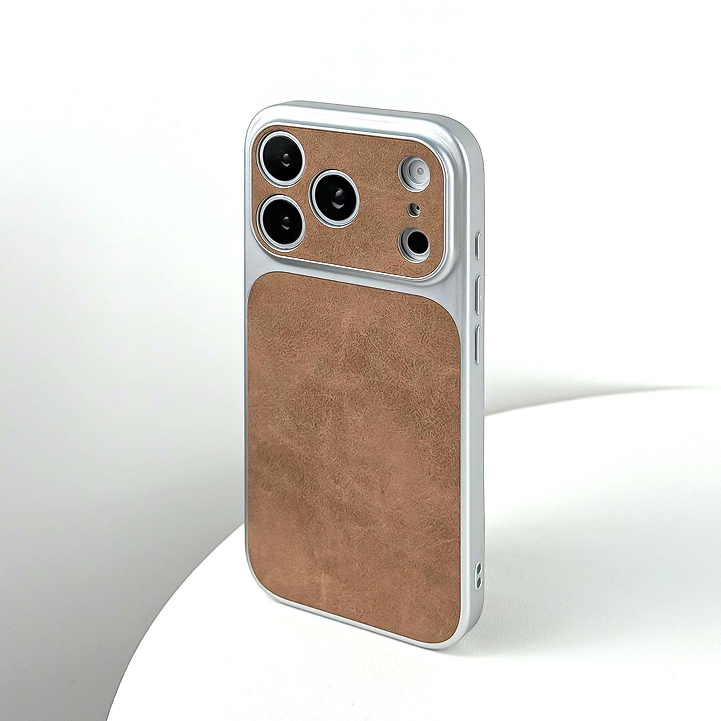 

Suede iPhone 17 Pro Max Case with Large Window and Fine Hole Protective Cover 12 PROMAX