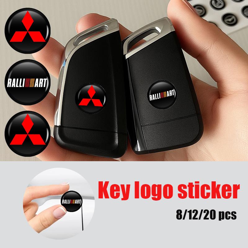 sdbf9 8/12/20PCS Car Remote Key Sticker Emblem Decoration Decal Decorat Auto Accessory For Mitsubishi Lancer ASX Pajero Mirage Attrage