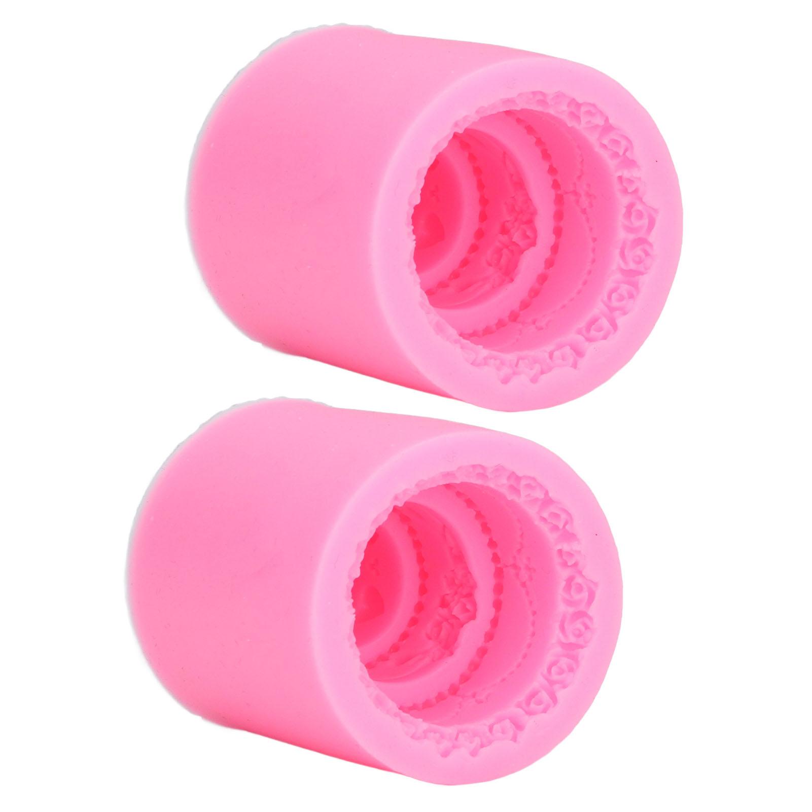 

2 шт. формочки для помадки розовые милые элегантные стильные мягкие надежные прочные удобные практичные декоративные