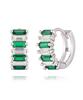 Geigerjewelry Green Baguette Earrings Gisvee113 (Silver 925 Pin)