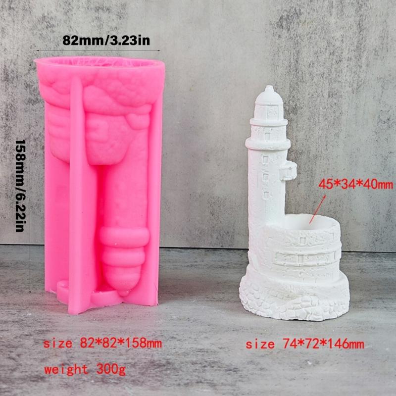 Tower Shaped Resin Silicone Molds for Epoxy Resin, Candle Holder, Tealight Holder Home Decoration, Plaster Silicone Mold
