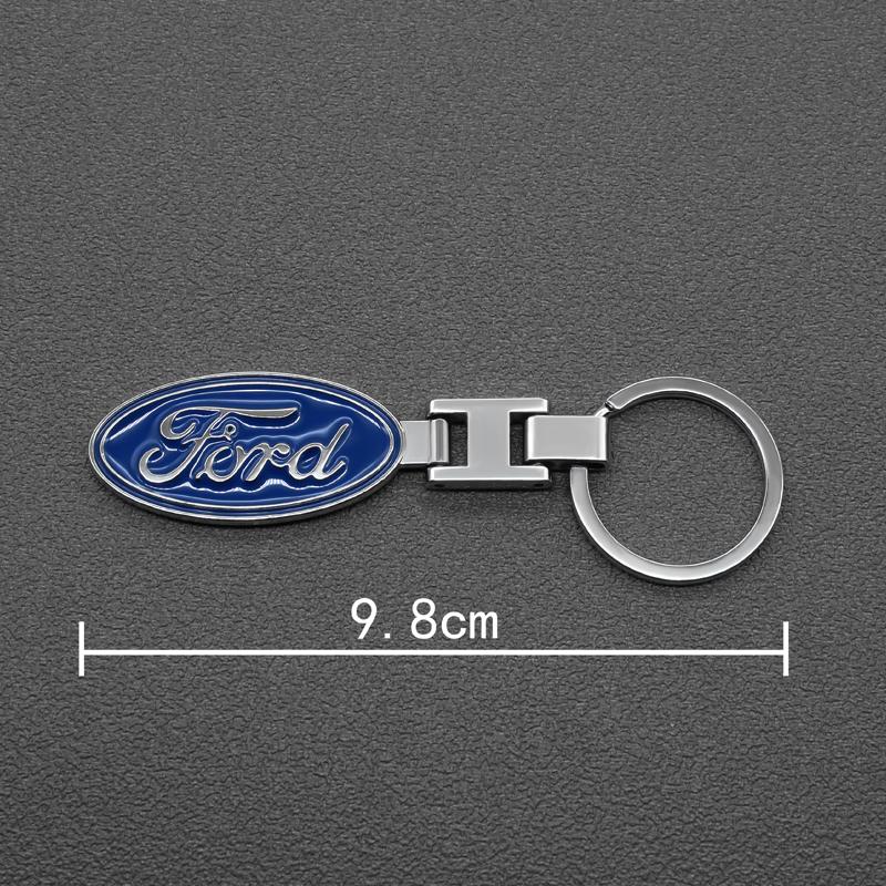 AAAMJ1 For Ford Focus MK3 Ranger Fiesta S-Max Mondeo MK4 Kuga Badge Emblem 3D Metal Key Rings Car Key Chains Pendant Holder Accessories