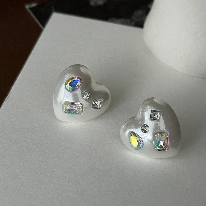 [925silver] Jewel Heart Earring